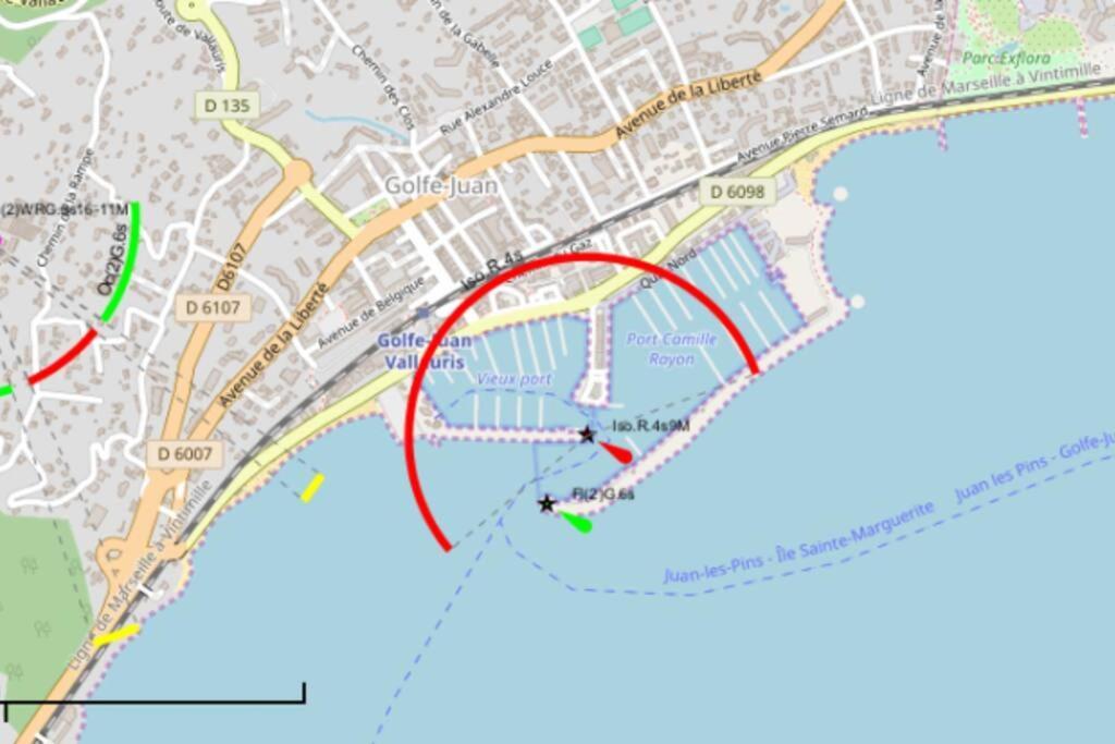 F2 Climatise A Golfe -Juan En Front De Mer Et Piscine Vallauris Esterno foto